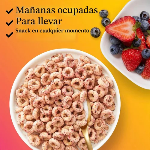 Vista 7 de Cheerios Very Berry, cereales para el desayuno saludables para el corazón sin gluten, hechos con avena integral, tamaño familiar, 18.6 onzas Heart