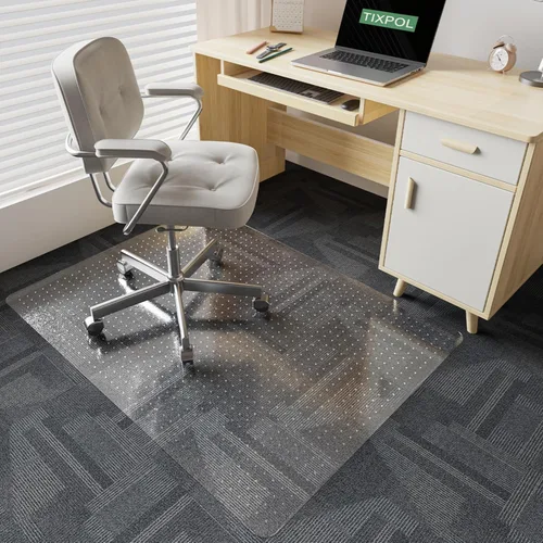 Vista 11 de Chair Mat for Carpet, 36" x 48" Office Chair Mat for Carpeted Floors, Non-Slip Carpet Protector Floor Mat with Grips, Plastic Heavy-Duty Rolling