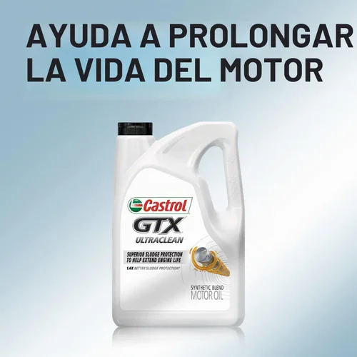 Vista 5 de Castrol GTX Ultraclean 5W-20 - Aceite de motor de mezcla sintética, 5 cuartos de galón (paquete de 2)