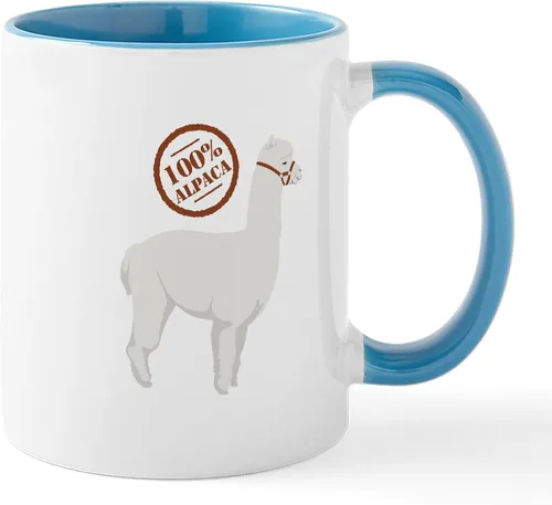 Vista 21 de CafePress 100% Alpaca Mugs Taza de café de cerámica de 11 oz (11.0 fl oz)