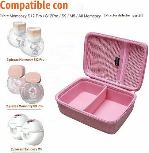 Vista 2 de LTGEM - Bolsa de transporte para extractores de leche compatible con 2 piezas Momcozy S12 Pro / S12Pro / S9 / M5 / All Momcozy portátil extractor