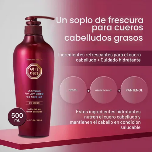 Vista 4 de Daeng Gi Meo Ri - Champú de hierbas, 16.9 fl oz / 500ml para cuero cabelludo graso