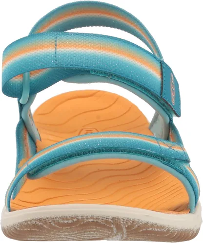 Vista 2 de KEEN Correa trasera Elle unisex para niños, plataforma casual y puntera abierta