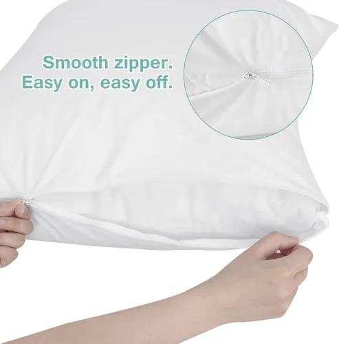 Vista 3 de Paquete de 2 fundas de almohada impermeables King de 36 x 20 pulgadas