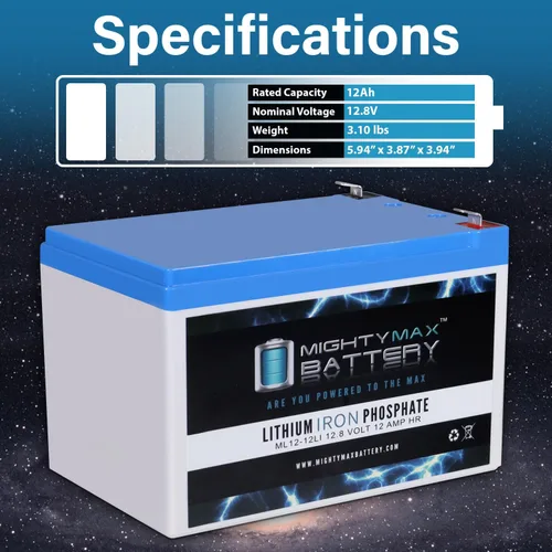 Vista 3 de Batería de repuesto de litio de 12 V 12 Ah compatible con Medical Spitfire Scout4 4 ruedas - 2