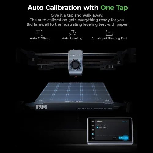 Vista 3 de Creality K1C 3D Printer Support Carbon Fiber Filament Auto Leveling