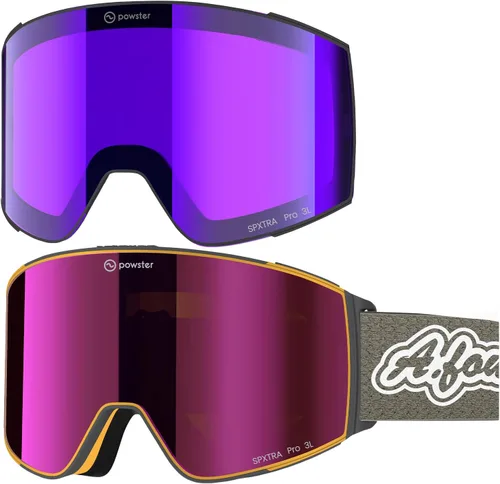 Vista 8 de Ski Goggles Snow OTG Snowboard Goggles Magnetic Interchangeable Lens Frameless UV Protection Anti-fog mobile Skating