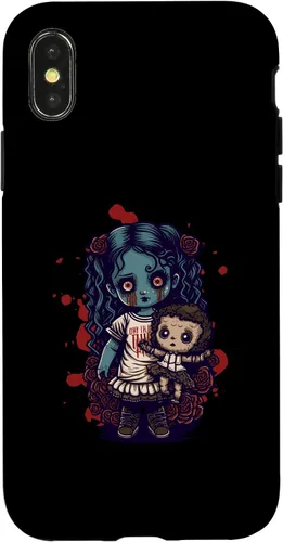 Vista 5 de Scary Goth Doll Holding Teddybear - Funda gótica gótica para iPhone 16