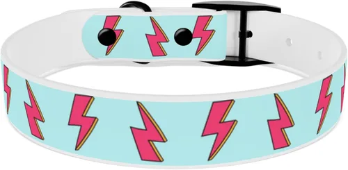Vista 4 de David Bowie Ziggy Stardust Dog Collar (Medium, Black Onyx)