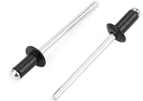 Vista 2 de Remaches de aluminio negro, retenedor de remache de sujeción de tornillo negro, 120 piezas M2.4 / M3.0 / M3.2 / M4 Kit de remaches ciegos