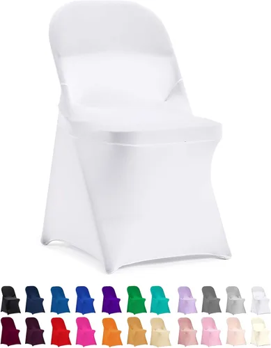 Vista 35 de Funda de silla Peomeise plegable, de elastano elástico para bodas, fiestas, banquetes, eventos