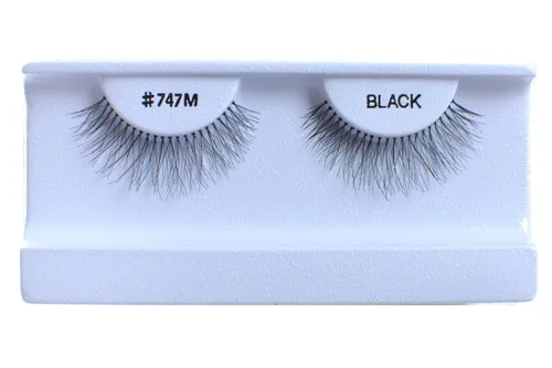Vista 7 de 100 pares de pestañas postizas 100% cabello humano negro natural #412