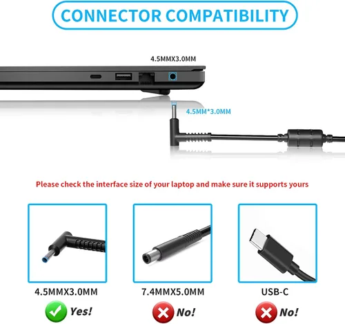 Vista 3 de VHBW Adaptador de corriente de repuesto para HP 120 W compatible con HP USB-C Dock G5 L41856-001 TPN-LA18 5TW13AA Envy 15 17 Series Omen 15-5000