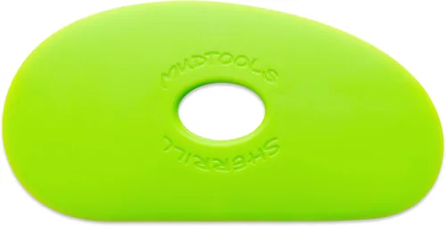 Vista 6 de Mudtools Costilla Polímera Azul Tamaño 1 Firme - Forma de Riñón - Cerámica, Cerámica, Arcilla - B1