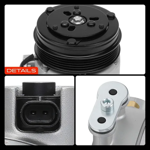 Vista 9 de Compresor de CA A-Premium con embrague compatible con Chevrolet Equinox 2018-2020 y GMC Terrain 2018-2020 y Buick Envision 2016-2020
