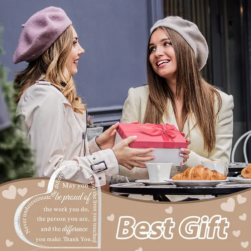 Vista 6 de Geelin 12 piezas de regalo de agradecimiento para profesores, agradecimiento por el texto en inglés "Thank You May You Be Proud Coworker Employeee