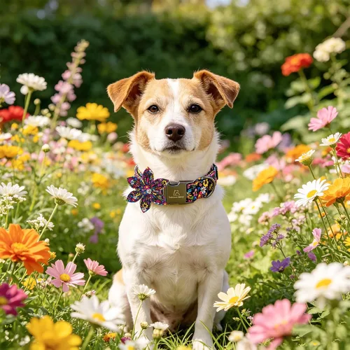 Vista 92 de Collar de perro Lionheart Glory, collar de perro rosa con flor, lindo collar para mascotas con patrón floral ajustable para perros pequeños Rosado