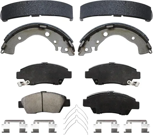 Vista 99 de Detroit Axle - Pastillas de freno de cerámica delanteras Reemplazo de pinza de freno derecha para Dodge Ram 1500 Dakota, Ram 1500 Classic - Juego