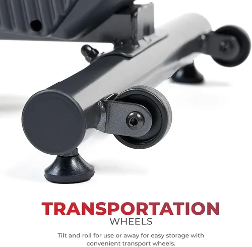 Vista 10 de Sunny Health & Fitness Bicicleta estática reclinada inteligente, asiento con cojín ajustable y respaldo de malla para entrenamiento en casa