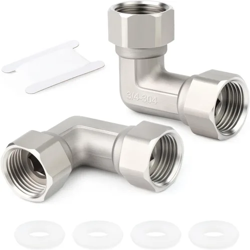 Vista 10 de TAISHER 2 conectores en T movibles flexibles de acero inoxidable 304 de 3 vías y 3 extremos, 1/2 pulgada para pulverizador, válvula en ángulo, brazo