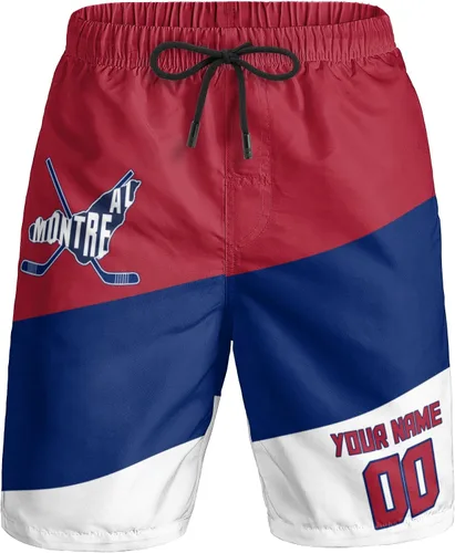 Vista 33 de Custom Hockey Men's Shorts Gifts for Men Casual City Youth Fans Sport Beach Shorts Add Name & Number Quick Dry