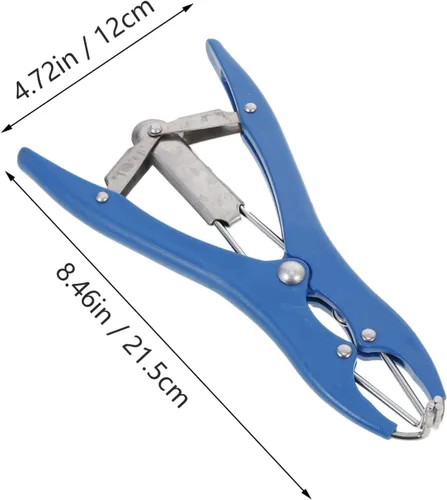 Vista 6 de Kit de bandas de cabra y bandas de ganado con 1 alicates expansor, 100 anillos (azul, naranja y verde)