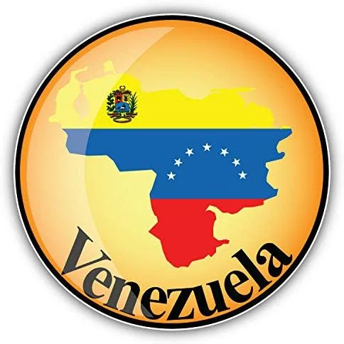 Vista 3 de PRS Vinilo Venezuela Mapa de la Bandera del Mundo Etiqueta de Viaje de Doble Cara Llavero de Acero Inoxidable Llavero Llavero Titular de la Cadena