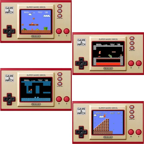 Vista 3 de Nintendo Super Mario Bros Game and Watch Handheld Game System Bundled with PremGear Carrying Case GameWatch Skin Voucher 6ft USB Charging Cable