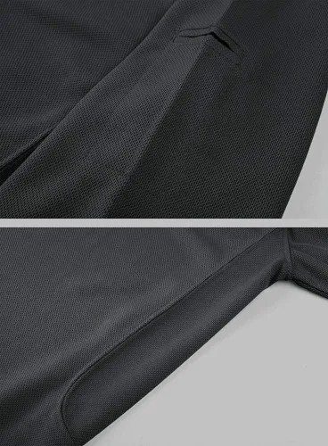 Vista 4 de Camiseta de cuello polo táctica Tacvasen para hombre diseño de manga larga y corta para deportes y uso al aire libre