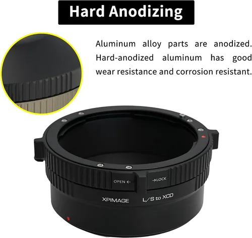 Vista 5 de Anillo adaptador de montaje de lente compatible con lente Leica S a Hasselblad X System XCD Camera X1D X2D