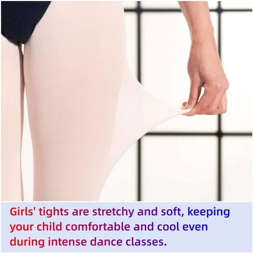 Vista 5 de DIPUG 3 pares de mallas de ballet convertibles para niñas (niñosniños)