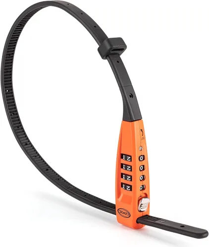 Vista 13 de CXWXC Cerradura de amarre con cremallera, 4 dígitos para casco de bicicleta, motocicleta, patineta, esquís, snowboard, cochecito y gabinete, ideal