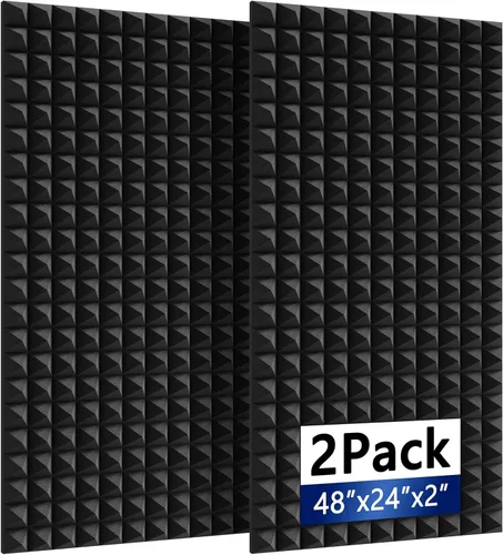 Vista 7 de 1 Paquete de Paneles de Espuma a Prueba de Sonido 48"×24"×2" Paneles de Pared Insonorizados de Recuperación Rápida Paneles de Amortiguación
