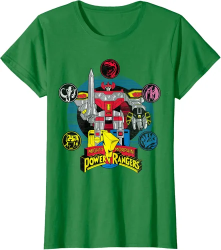 Vista 33 de Power Rangers Camiseta Megazord Asfalto