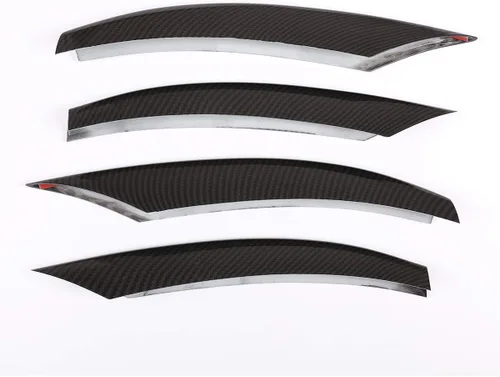 Vista 7 de YIWANG Tiras de luces antiniebla delanteras de coche ABS cromadas, 4 unidades, para Mercedes Benz Clase C W205 S205 C180 C260 C300 2019 2020