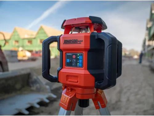 Vista 9 de Johnson Level & Tool JRT300-RDHV-K Kit de láser rotativo autonivelante rojo de doble pendiente, rango de 4,000 pies, estuche de transporte