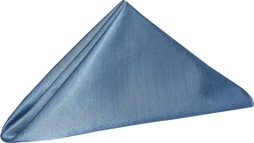 Vista 2 de Ultimate Textile -1 docena - Reversible Shantung Satin - Majestic - Servilletas de tela Majestic de 20.0 x 20.0 in, color azul bígaro Periwinkle