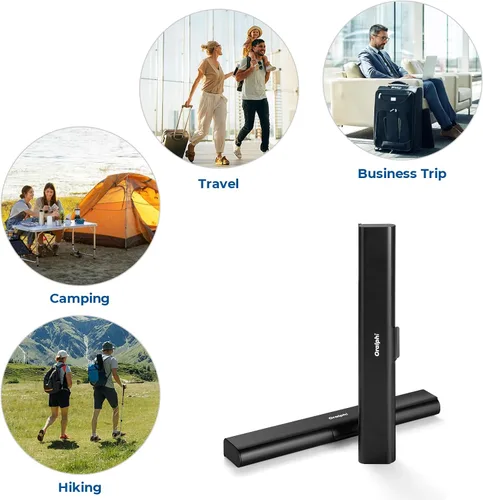 Vista 8 de Estuche de viaje para cepillo de dientes de aluminio, soporte portátil para cepillo de dientes, contenedor resistente para cepillo de dientes manual