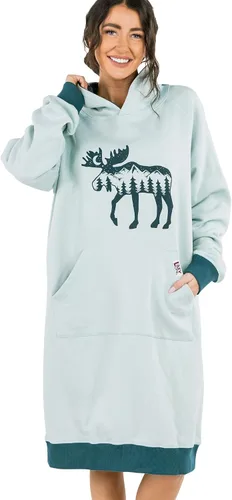 Vista 91 de Lazy One Sudadera con capucha de gran tamaño, ropa de dormir cómoda, vestido de suéter para mujer