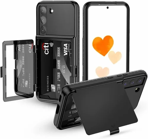 Vista 8 de Funda para Samsung Galaxy S25, Soporte De Tarjeta Kickstand Espejo Incorporado Protección Resistente A Prueba De Golpes Para Samsung Galaxy S25 6.2