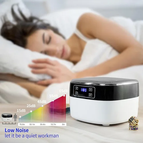 Vista 3 de Limpiador ultrasónico, Máquina ultrasónica del limpiador de joyas, Máquina profesional del limpiador del retenedor 43kHz, Portátil monedas reloj