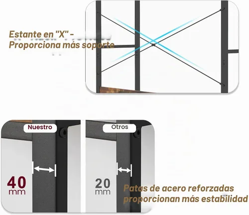 Vista 5 de Perchero para ropa con cajones, perchero para ropa con estantes y varilla para colgar, perchero de ropa industrial con almacenamiento para bolsas