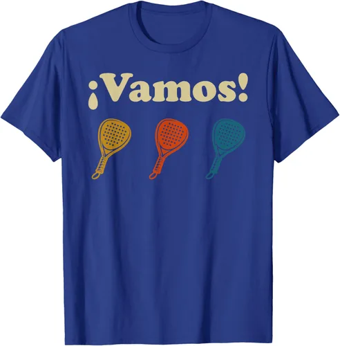 Vista 19 de Camiseta Vamos Padel Player Sport en Español Retro Hombre