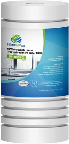Vista 3 de CFS Paquete de 2 cartuchos de filtro de agua de polipropileno para toda la casa compatibles con modelos de sistema UV CMB-510-HF, IHS12-D4 - Elimina