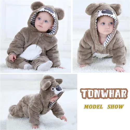 Vista 4 de TONWHAR Disfraz unisex de Halloween de animales para bebé y niño pequeño para otoño e invierno