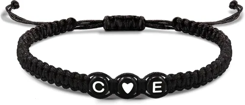 Vista 119 de Pulseras con iniciales para mujeres y hombres, regalos para novia, novio, pulseras de letras "I Love You", regalos para ella, él, mejor amigo