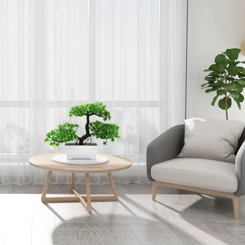 Vista 7 de Árbol Bonsái Artificial Pino Nube Planta Biónica Interior Pequeñas Plantas Falsas Decoración Jardín Zen Escritorio Casa Escritorio Oficina Baño