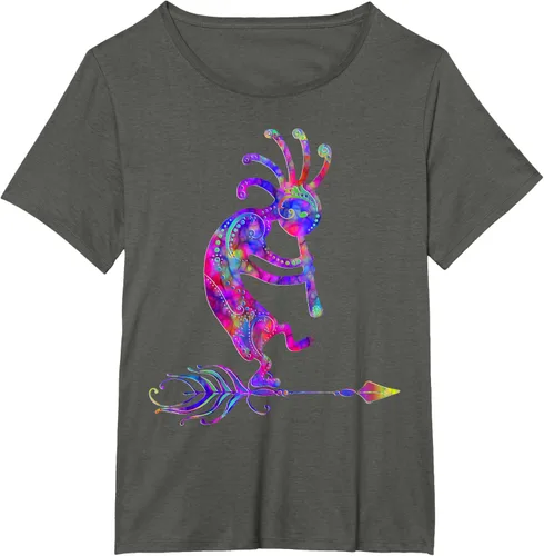 Vista 66 de Native American Kokopelli With Feather 2 - Camiseta Fan Fun, Negro, S