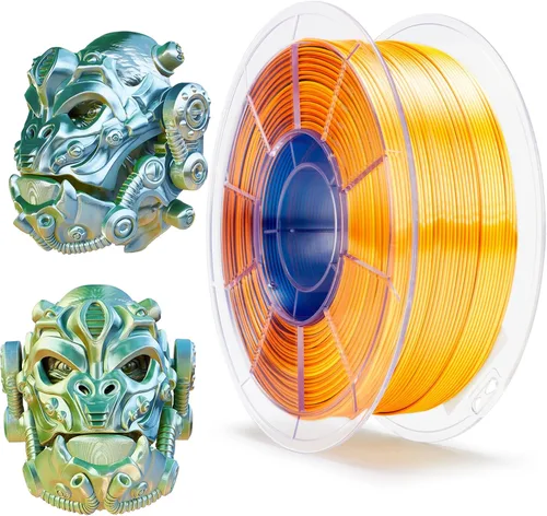 Vista 26 de ZIRO - Rápido cambio de color PLA, filamento de gradiente de color de 1.75mm, filamentos de PLA arcoíris brillantes, compatible con la mayoría