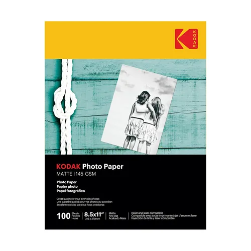Vista 7 de Kodak Papel fotográfico brillante de 4 x 6 pulgadas, 100 unidades de 66 libras - 8.47 oz/m (41175-9891181). Este producto no es compatible